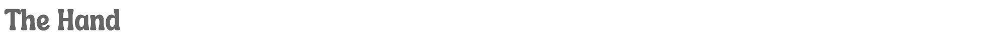 Sample characters The Hand Font